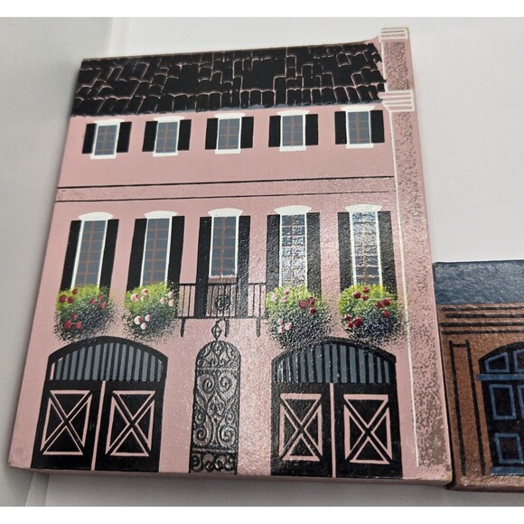 VTG 1990' & 92' Shelia’s Collectibles Rainbow Row Charleston SC 4 Pieces Signed - Picture 4 of 12